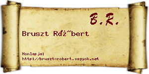 Bruszt Róbert névjegykártya