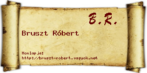 Bruszt Róbert névjegykártya